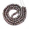 Baking Paint Glass Beads Strands DGLA-N008-8mm-09-3