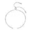 2.5MM 304 Stainless Steel Paperclip Chain Slider Bracelet Making X-AJEW-JB01402-1