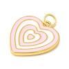 Brass Enamel Pendants LS-STAS-V013-09G-2