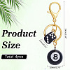 4Pcs Plastic & Resin Keychain KEYC-ME00009-2