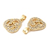 Brass Micro Pave Cubic Zirconia Pendants KK-P236-11G-2