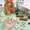 Wooden & Plastic Christmas Patio Miniature Ornament Set DIY-WH0021-62-3