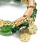 Bohemian Handwork Multi-Colored Stone Beaded Bracelet AJEW-Z038-01E-3