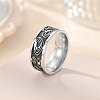 Retro 201 Stainless Steel Enamel Finger Rings for Men FS-WG366A7-13-1