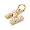 Rack Plating Brass with ABS Plastic Imitation Pearl Charms KK-B092-30N-G-2