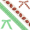 9M 2 Styles Rugby Theme Heat Transfer Polyester Grosgrain Ribbons OCOR-GF0005-05B-1