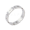 304 Stainless Steel Chain Shape Finger Ring for Women Men RJEW-C084-01B-P-1