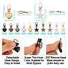  20Pcs 10 Style Zinc Alloy Zipper Puller FIND-TA0002-87-2