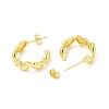 Brass Heart Stud Earrings for Women EJEW-E273-21LG-2