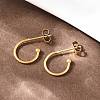 C-Shaped 304 Stainless Steel Stud Earrings X-EJEW-Z154-01G-01-2