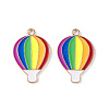 Rainbow Color Pride Alloy Enamel Pendants ENAM-K067-11-2