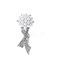 Alloy and Rhinestone Brooch PW-WG769C7-02-1