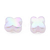 Rainbow Iridescent Plating Acrylic Beads OACR-N010-055-3