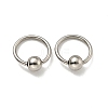 316L Surgical Stainless Steel Captive Bead Ring for Nose Ring Cartilage Hoop Earrings AJEW-G038-01P-1