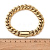 304 Stainless Steel Cuban Link Chains Bracelets for Unisex BJEW-K283-02C-G-5