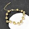 Brass Round Link Chains Bracelets for Women BJEW-H639-12G-2