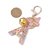 Letter A Resin & Butterfly Acrylic Pendant Keychain KEYC-JKC00932-3