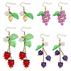 4 Pairs 304 Stainless Steel Dangle Earrings EJEW-HS00014-1