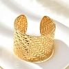 304 Stainless Steel Cuff Bangles for Women BJEW-Z096-05G-2