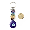 Natural & Synthetic Gemstone Beaded & Handmade Lampwork Pendants Keychain KEYC-JKC00344-01-6