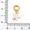 Brass Resin European Dangle Charms KK-CBA3642-01G-05-3