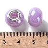 Opaque Brass Cores Acrylic European Beads OACR-M024-04P-11-3