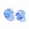 Transparent Handmade Bumpy Lampwork Beads LAMP-T017-15B-3