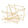 Brass Ball Head Pins X-KK-G331-10-0.6x25-1