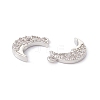 Rack Plating Brass Micro Pave Clear Cubic Zirconia Charms KK-G433-13P-3