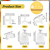 Olycraft 64Pcs 6 Styles Plastic Doll Joints KY-OC0001-36-2