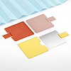 3Pcs 3 Colors Stainless Steel Square-Shaped Portable Mirrors MRMJ-LP0002-97B-3