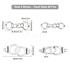 40Pcs 2 Style Tibetan Style Alloy Connector Charms TIBE-SC0001-62-2