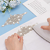 Flower Hotfix Rhinestone Appliques PATC-WH0008-83A-3