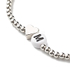 Heart and Random Letter Beads Stretch Bracelet for Teen Girl Women BJEW-JB06996-5