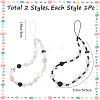 2Pcs 2 Colors Plastic Mobile Straps HJEW-GF0001-44-2