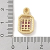 Rack Plating Brass Micro Pave Cubic Zirconia Pendants KK-A224-20G-01-3