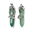 Natural Green Aventurine Big Pointed Pendants G-A172-16M-1