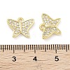 Brass Micro Pave Clear Cubic Zirconia Pendants ZIRC-P120-15G-3