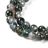 Natural Moss Agate Bead Strands X-G-J358-01-6mm-2