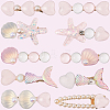 2 Bags 2 Styles Resin & Alloy Alligator Hair Clips AJEW-CY0001-39A-7
