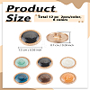 12Pcs 6 Colors 1-Hole Alloy Buttons BUTT-LP0001-83-2