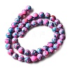 Dyed Natural Magnesite Beads Strands G-L617-D01-8mm-05-3
