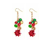 Christmas Bell & Flower Alloy Dangle Earrings WGBF40A-03-2