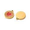 Ion Plating(IP) 304 Stainless Steel Enamel Charms STAS-M102-23G-01-2