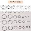 700Pcs 7 Styles 201& 304 Stainless Steel Split Rings STAS-CJ0002-17-2