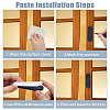 4Pcs Aluminum Alloy Self Adhesive Handles for Sliding Door AJEW-FH0007-31EB-4
