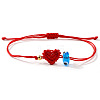 Lampwork Bead Braided Bead Bracelets JB7932-7-1