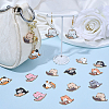 28Pcs 7 Colors Zinc Alloy Enamel Pendants FIND-BM0001-02-4
