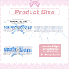 2Pcs Polyester Bride Bowknot Garter Leg Ring for Women AJEW-ME0003-25-2