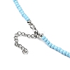 2Pcs 2 Colors Glass Seed Beaded Necklaces Set NJEW-FZ00029-3